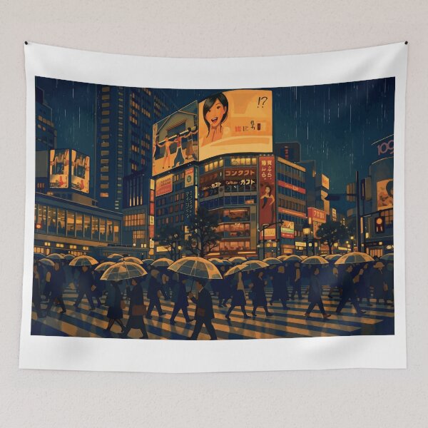 Item preview, Rainy Night at Shibuya Crossing, Tokyo designed and sold by darekkocurek.