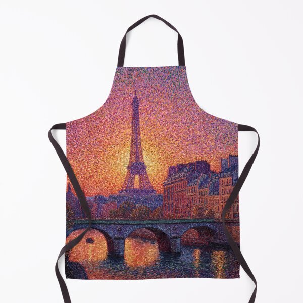 Item preview, Paris Eiffel Tower Pointillism Cityscape designed and sold by Moisky Art.