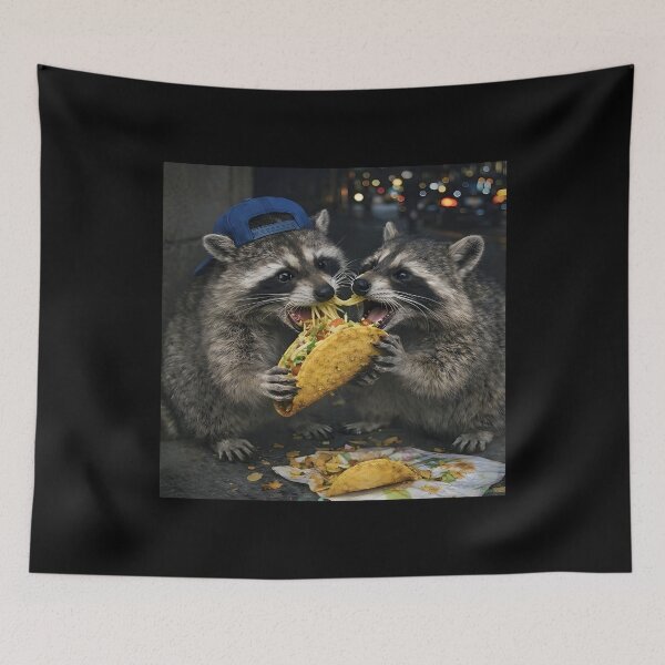 Item preview, Mapaches comiendo tacos designed and sold by JODYSMORGAN.