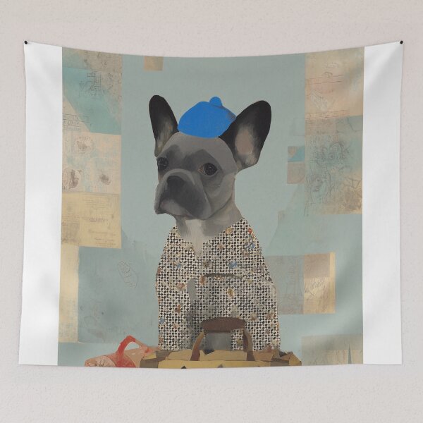Item preview, French Bulldog with Blue Beret designed and sold by lautir.