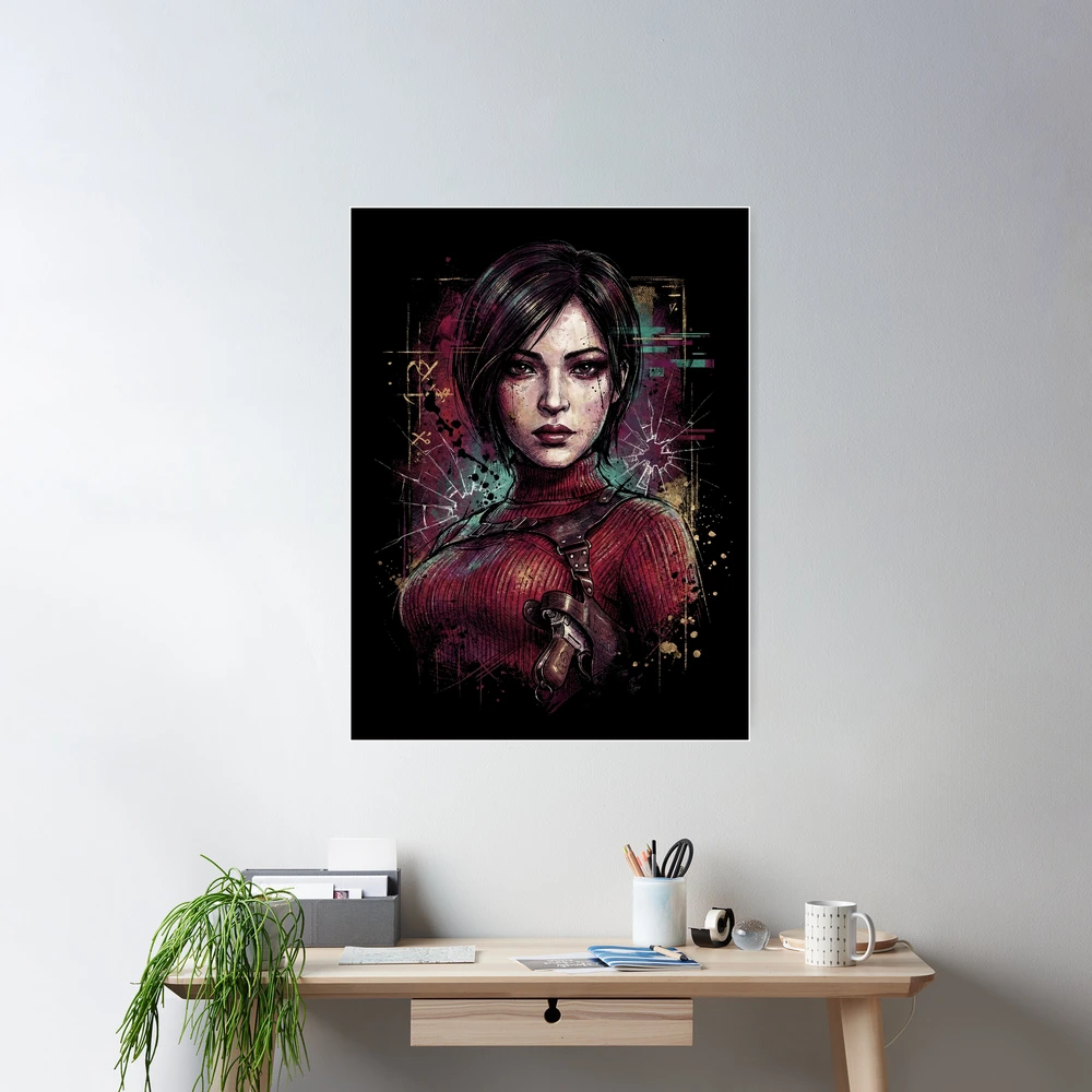 Resident Evil Ada Wong Black Hair Red Eyes Seductive Icon