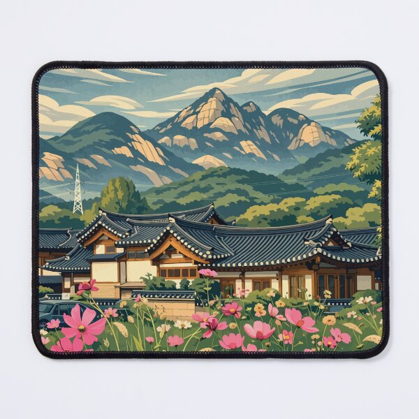 Item preview, Traditional Korean Village in Mountain Landscape designed and sold by darekkocurek.