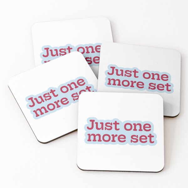 Item preview, Just one more set - light blue/red designed and sold by tenniswitheliza.