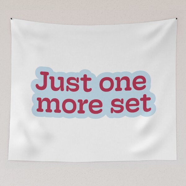 Item preview, Just one more set - light blue/red designed and sold by tenniswitheliza.
