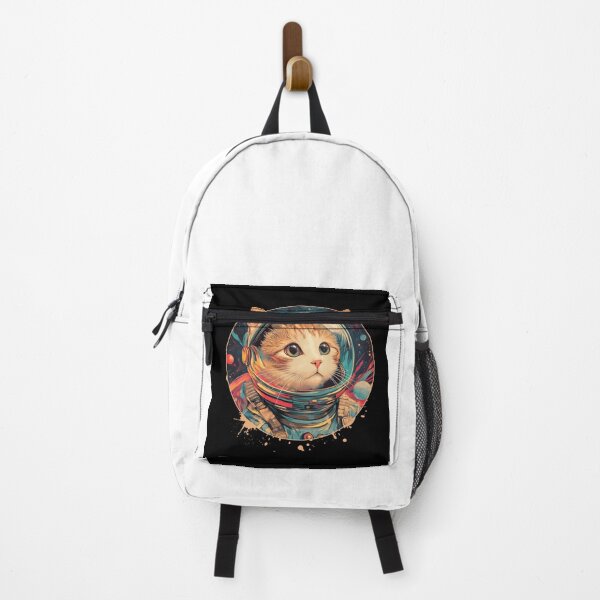 Item preview, Japanese Minimalist 1950s Retro Space Cat Good Luck Kanji designed and sold by PurrfectHome.