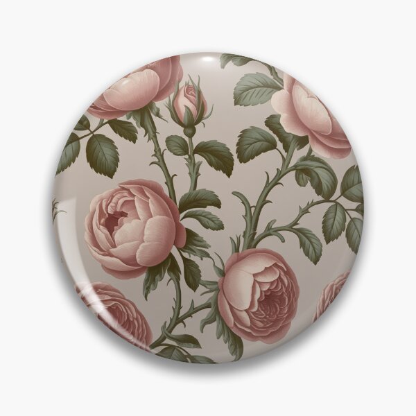 Item preview, Rococo Rose Seamless Pattern – Vintage Pink Floral Posy Elegant Cottagecore Design designed and sold by Tamas Das.