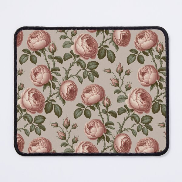 Item preview, Rococo Rose Seamless Pattern – Vintage Pink Floral Posy Elegant Cottagecore Design designed and sold by Tamas Das.