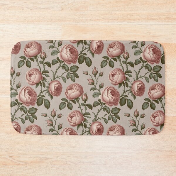 Item preview, Rococo Rose Seamless Pattern – Vintage Pink Floral Posy Elegant Cottagecore Design designed and sold by Tamas Das.
