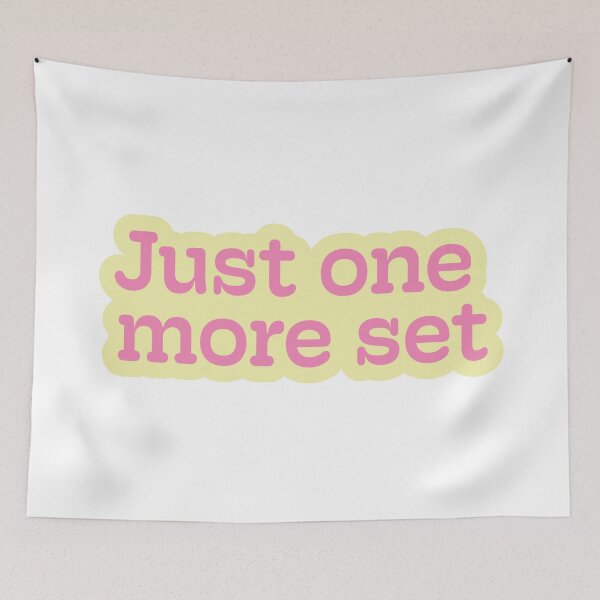 Item preview, Just one more set - yellow green/rose designed and sold by tenniswitheliza.
