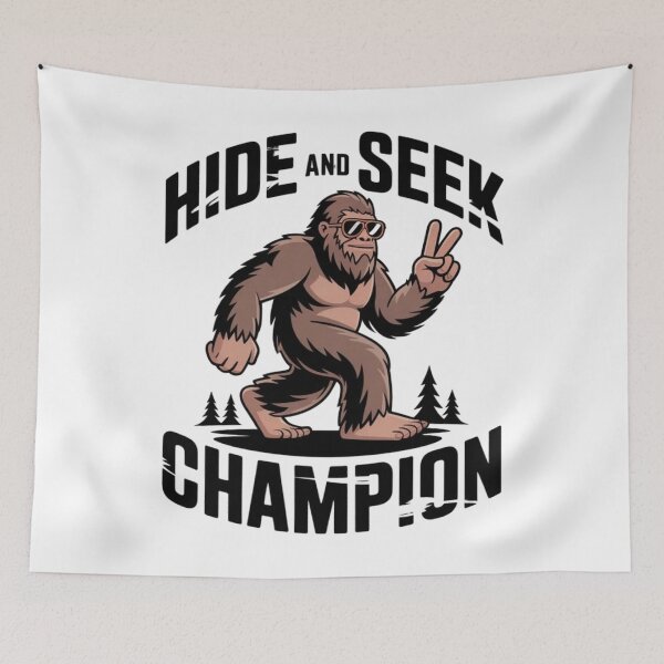 Item preview, Hide And Seek Champion Bigfoot Pine Forest Sticker designed and sold by Mr-wow.