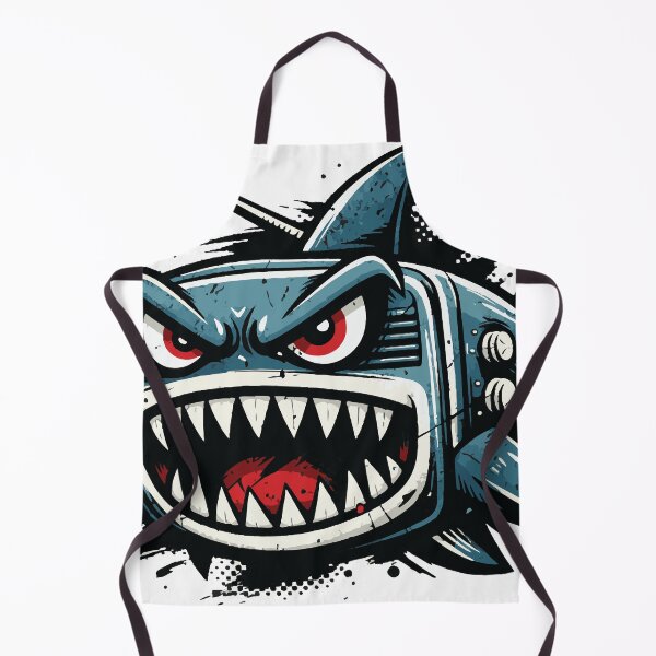 Item preview, A bold hybrid design merging a retro radio with a shark, enhanced with grunge textures and halftone dots. The distressed style gives it a strong streetwear aesthetic suitable designed and sold by Dejbar.