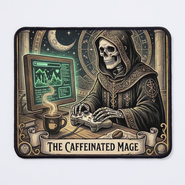 Item preview, The Caffeinated Mage Gaming Tarot Card designed and sold by ARTReMi.