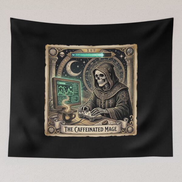 Item preview, The Caffeinated Mage Gaming Tarot Card designed and sold by ARTReMi.