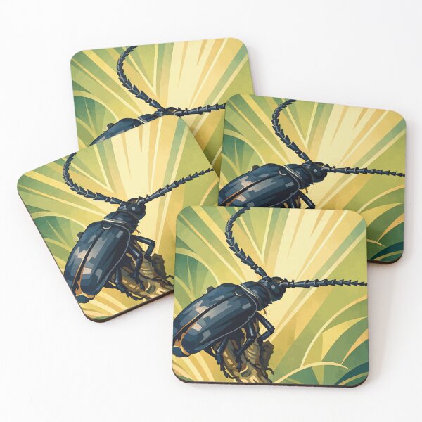 Item preview, Vibrant Beetle on Branch Illustration designed and sold by darekkocurek.