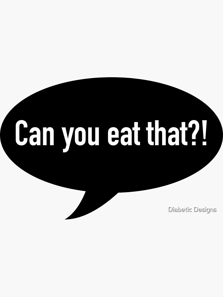 "Can you eat that?!" Sticker by DoodleAndChill | Redbubble