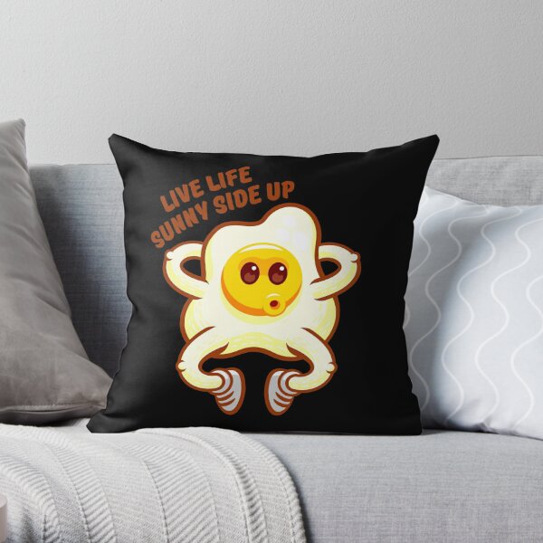 Live Life Sunny Side Up Throw Pillow