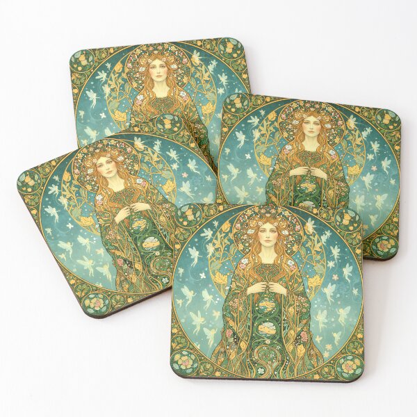 Item preview, Titania, Lady of Faerie | Art Nouveau Fairy Queen designed and sold by Stoneflower-Art.