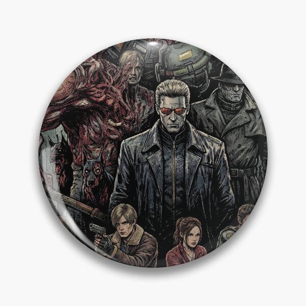Item preview, RE Jill Valentine Grace Ashcroft Chris Redfield Ada Wong Villains Art designed and sold by Senpaiwaves.