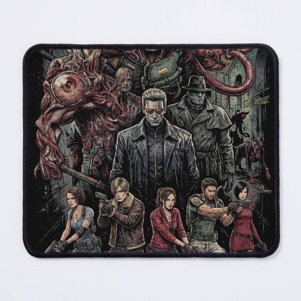 Item preview, RE Jill Valentine Grace Ashcroft Chris Redfield Ada Wong Villains Art designed and sold by Senpaiwaves.