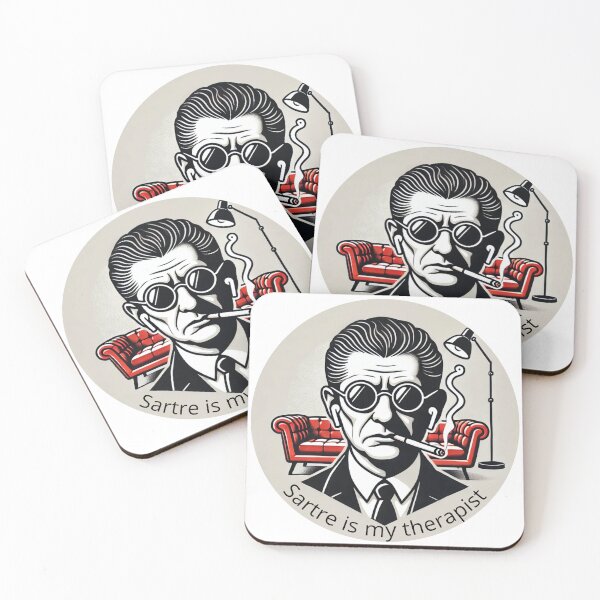 Item preview, Sartre Is My Therapist – Existential Irony Art designed and sold by Riallamood2.