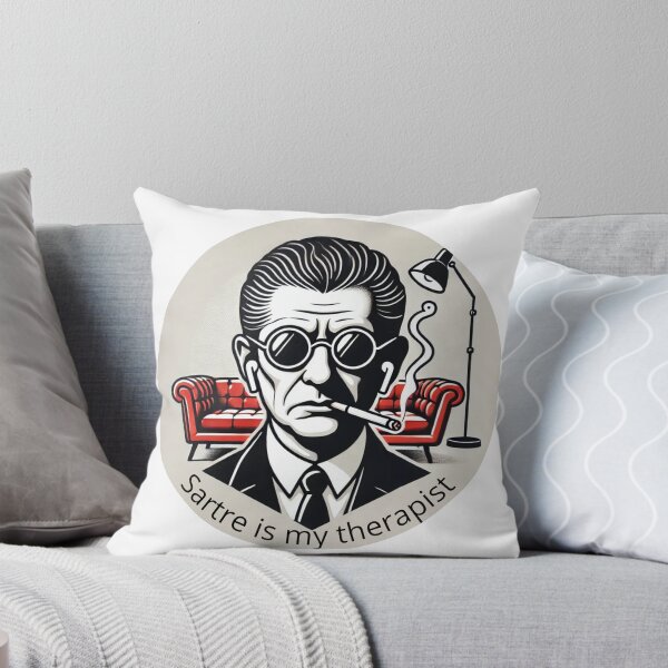 Item preview, Sartre Is My Therapist – Existential Irony Art designed and sold by Riallamood2.