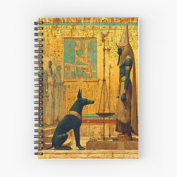 Item preview, Anubis and Osiris – The Hall of Judgment | Egyptian Mythology Wall Art  designed and sold by Stoneflower-Art.