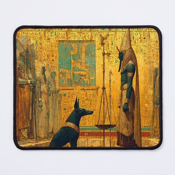 Item preview, Anubis and Osiris – The Hall of Judgment | Egyptian Mythology Wall Art  designed and sold by Stoneflower-Art.