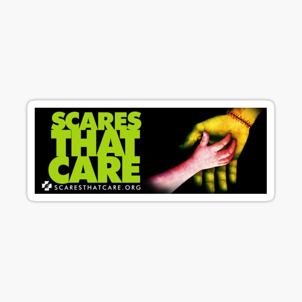 "Scares That Care Logo 2018" Sticker by scaresthatcare Redbubble