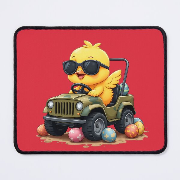 Item preview, Cute Chick Driving Off-Road Car – Funny Cartoon Animal Design designed and sold by tarzbol.