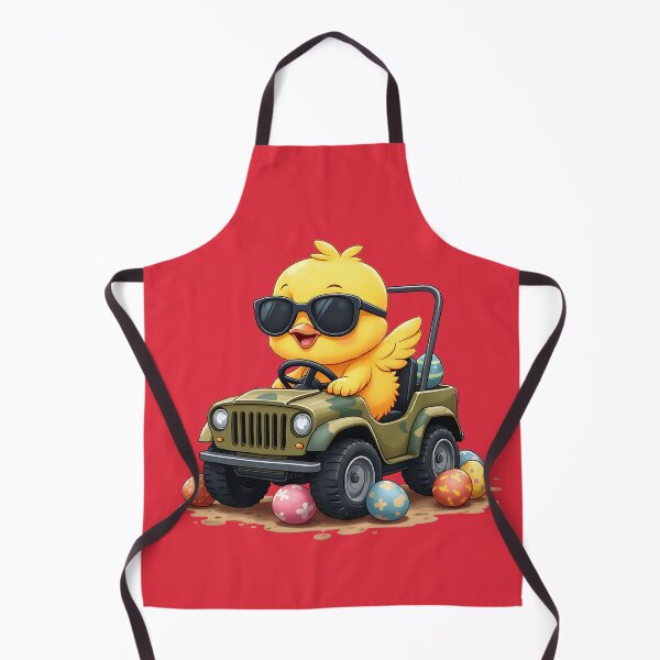 Item preview, Cute Chick Driving Off-Road Car – Funny Cartoon Animal Design designed and sold by tarzbol.