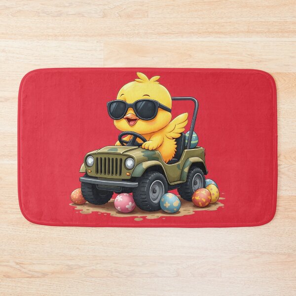 Item preview, Cute Chick Driving Off-Road Car – Funny Cartoon Animal Design designed and sold by tarzbol.