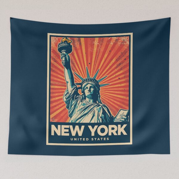 Item preview, A Pop Art Travel Print of New York - US designed and sold by StudioRedKoala.