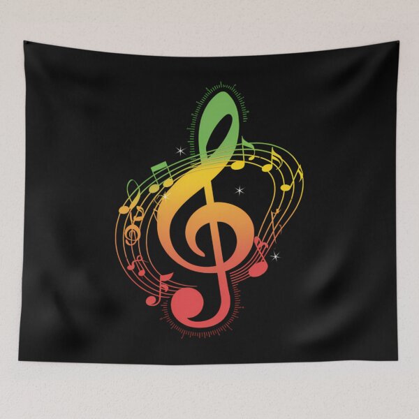 Item preview, Colorful Reggae Musical Notes Jamaican Pride Caribbean Inspired Music Jamaican Flag designed and sold by SamYaw19.