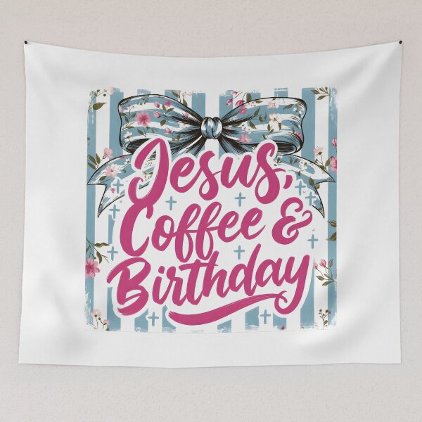 Item preview, Grandmillennial Coquette Bow Christian Faith Birthday Design designed and sold by TheBeesForYou.