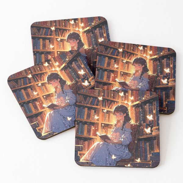 Item preview, Girl Reader in a Magical World of Books and Fantasy designed and sold by The Dream Lab.