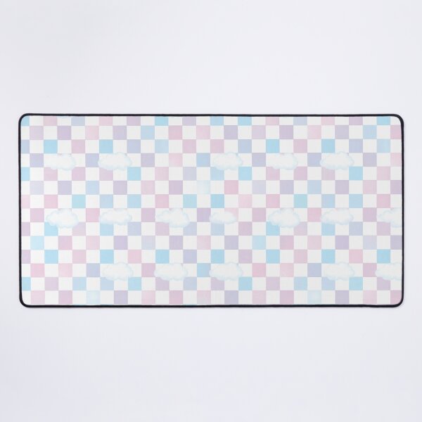 Item preview, Pastel gradient checks with dreamy clouds designed and sold by Designbes.