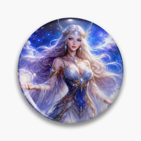 Item preview, Celestial Star Goddess – Cosmic Fantasy Queen of the Night Sky Artwork designed and sold by DrakariArt.