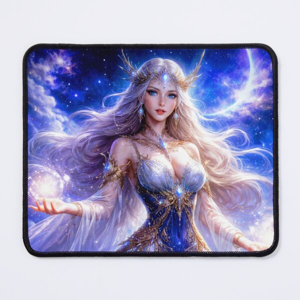 Item preview, Celestial Star Goddess – Cosmic Fantasy Queen of the Night Sky Artwork designed and sold by DrakariArt.