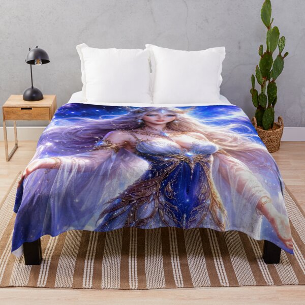 Item preview, Celestial Star Goddess – Cosmic Fantasy Queen of the Night Sky Artwork designed and sold by DrakariArt.