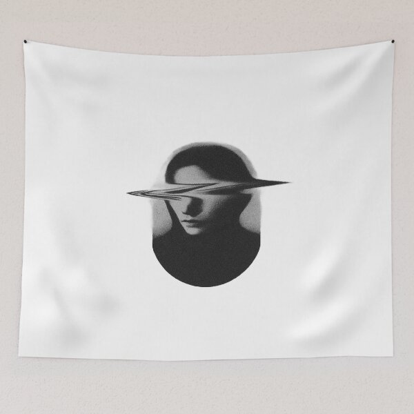Item preview, Abstract Glitched Portrait – Surreal Distortion Oval Artwork for Modern Digital Aesthetic Lovers designed and sold by Bright Nest Studio.
