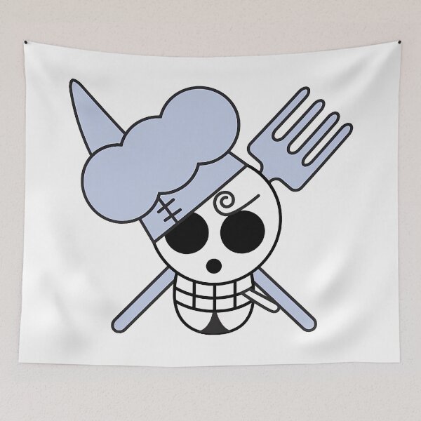 Item preview, Sanji Black Leg Jolly Roger Logo designed and sold by FriskySloths.
