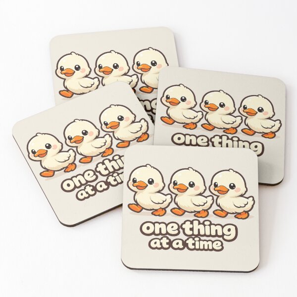Item preview, Cute Walking Ducks One Thing at a Time Positive Duck Quote designed and sold by ChirpInc.