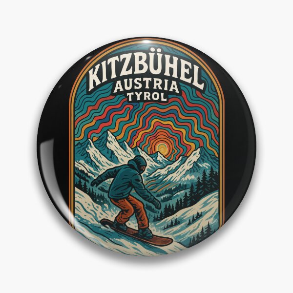 Item preview, Kitzbuhel Austria Snowboard Trippy Art Travel designed and sold by TomFrontierArt.