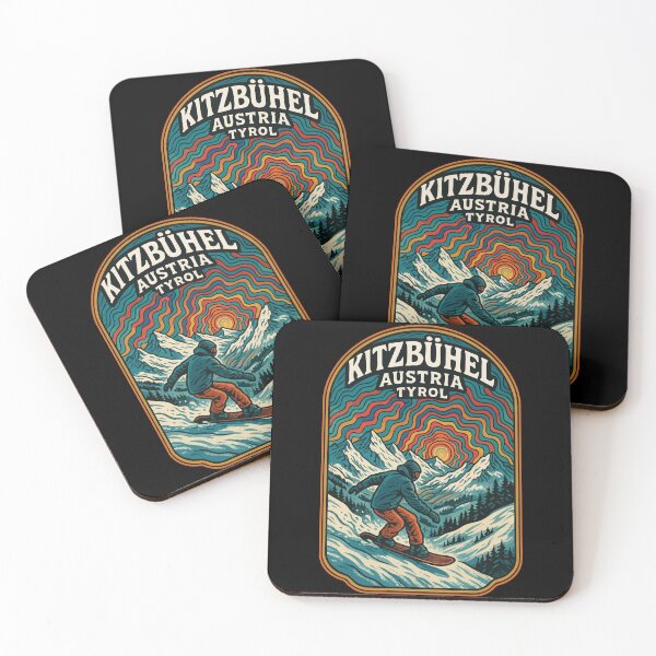 Item preview, Kitzbuhel Austria Snowboard Trippy Art Travel designed and sold by TomFrontierArt.