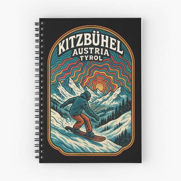 Item preview, Kitzbuhel Austria Snowboard Trippy Art Travel designed and sold by TomFrontierArt.