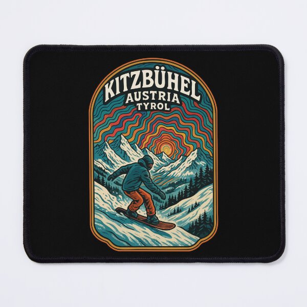 Item preview, Kitzbuhel Austria Snowboard Trippy Art Travel designed and sold by TomFrontierArt.
