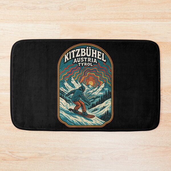 Item preview, Kitzbuhel Austria Snowboard Trippy Art Travel designed and sold by TomFrontierArt.