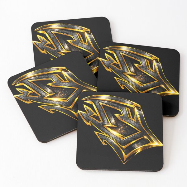 Item preview, Luxury Gold Graffiti – Carbon Leather Streetwear Graphic designed and sold by HubiUrbanStudio.