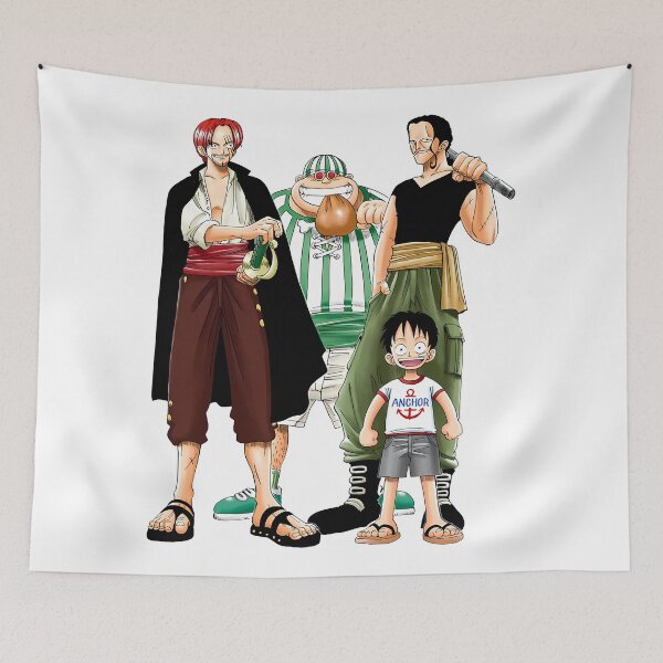 Item preview, Shanks Beckman Roux and Young Luffy designed and sold by FriskySloths.