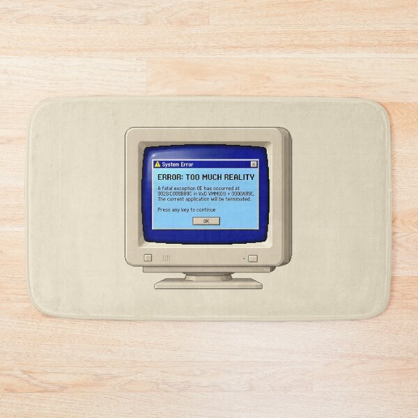 Item preview, Too Much Reality System Error Retro Computing Glitch Art designed and sold by SplashTastic.